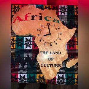 Wooden African Clock